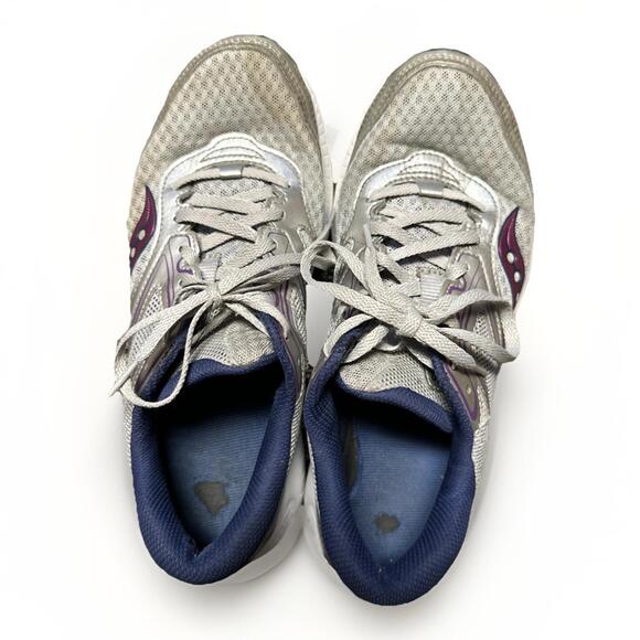 Saucony Cohesion 12 Woman’s Size 9 Gray‎ Pink Athletic Running Shoes - Picture 4 of 5